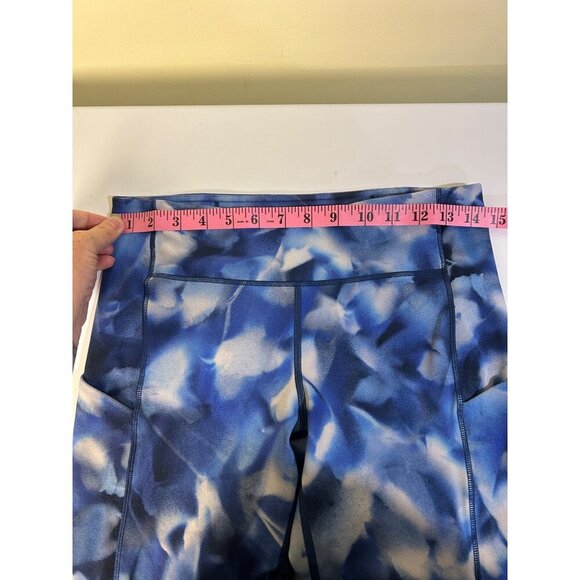 Lululemon size 8 Wunder Under Hi Rise full-on Luxtreme Blossom/wht/navy leggings - Picture 11 of 14